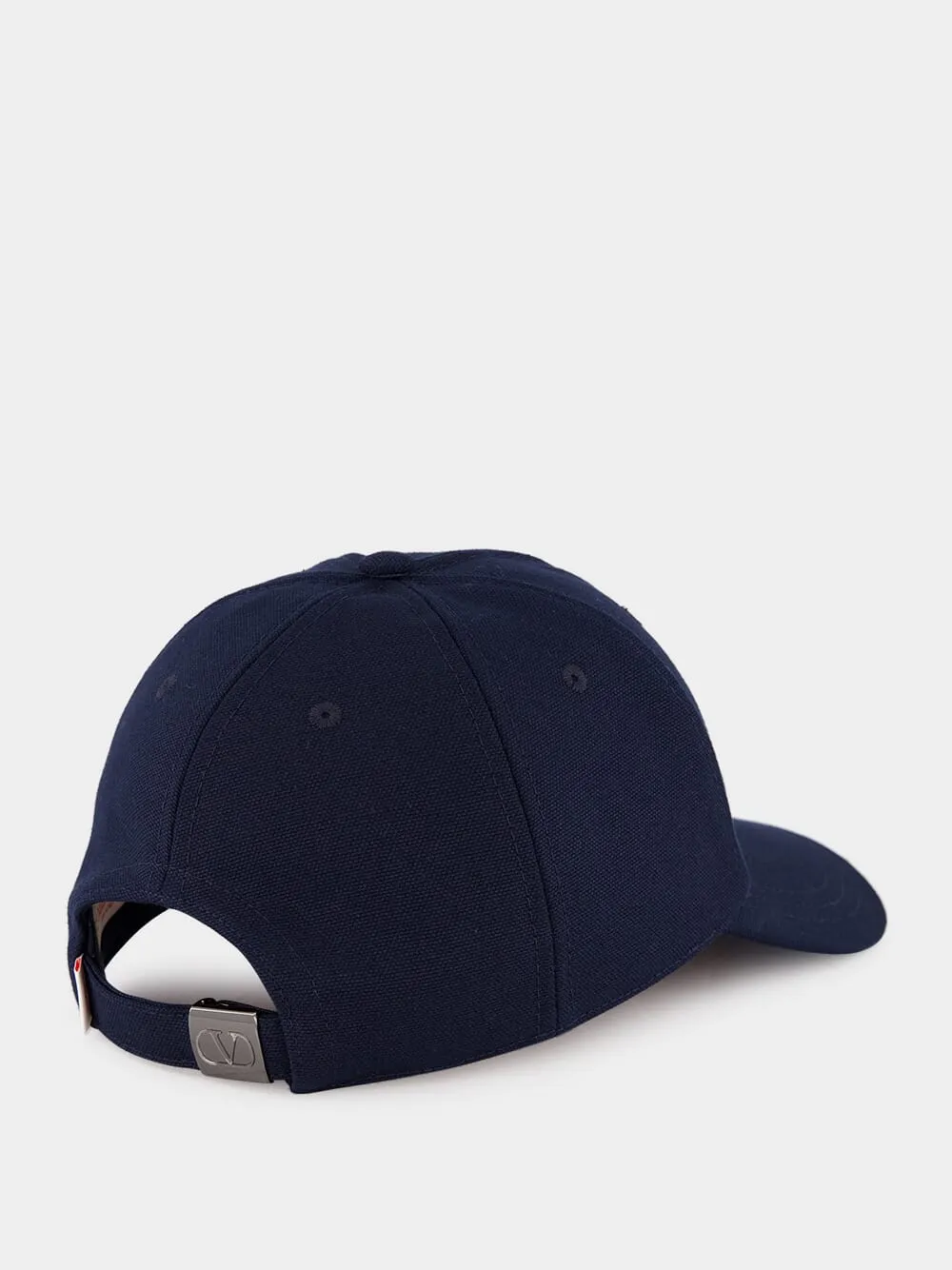 Navy VLogo Signature Cotton Baseball Cap sold by Fashion Clinic product image thumbnail 2