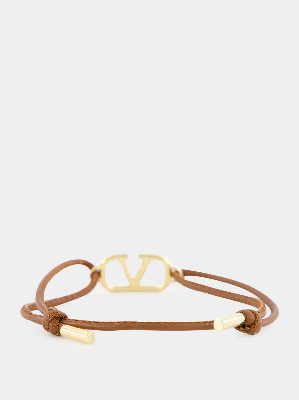 Tobacco VLogo Signature Nappa Bracelet sold by Fashion Clinic product image thumbnail 2