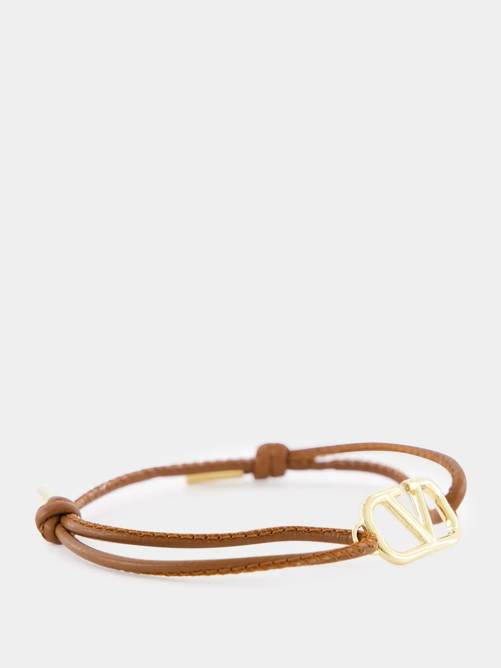 Tobacco VLogo Signature Nappa Bracelet sold by Fashion Clinic product image thumbnail 3