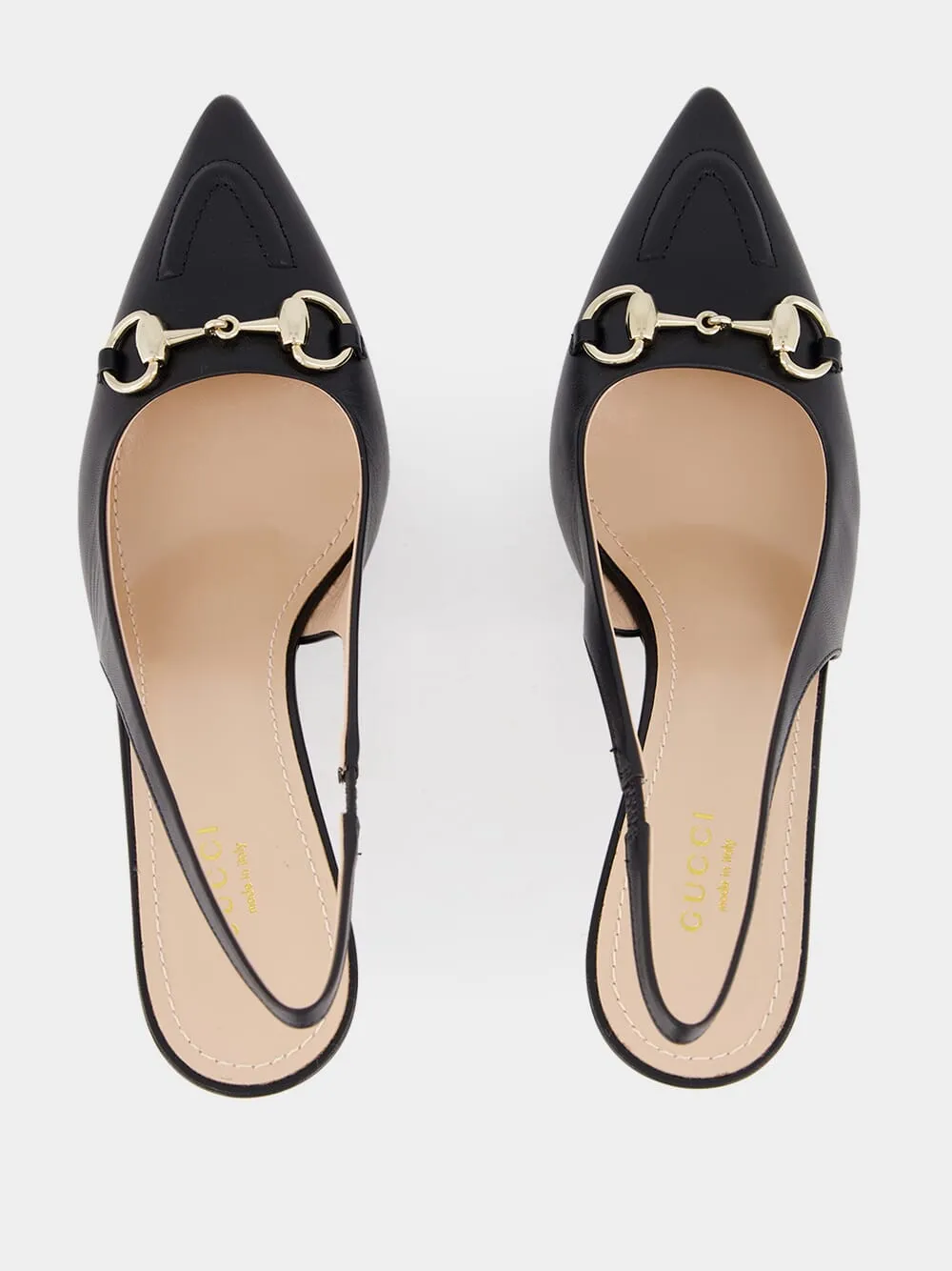 Black Leather Horsebit Pumps sold by Fashion Clinic product image thumbnail 4