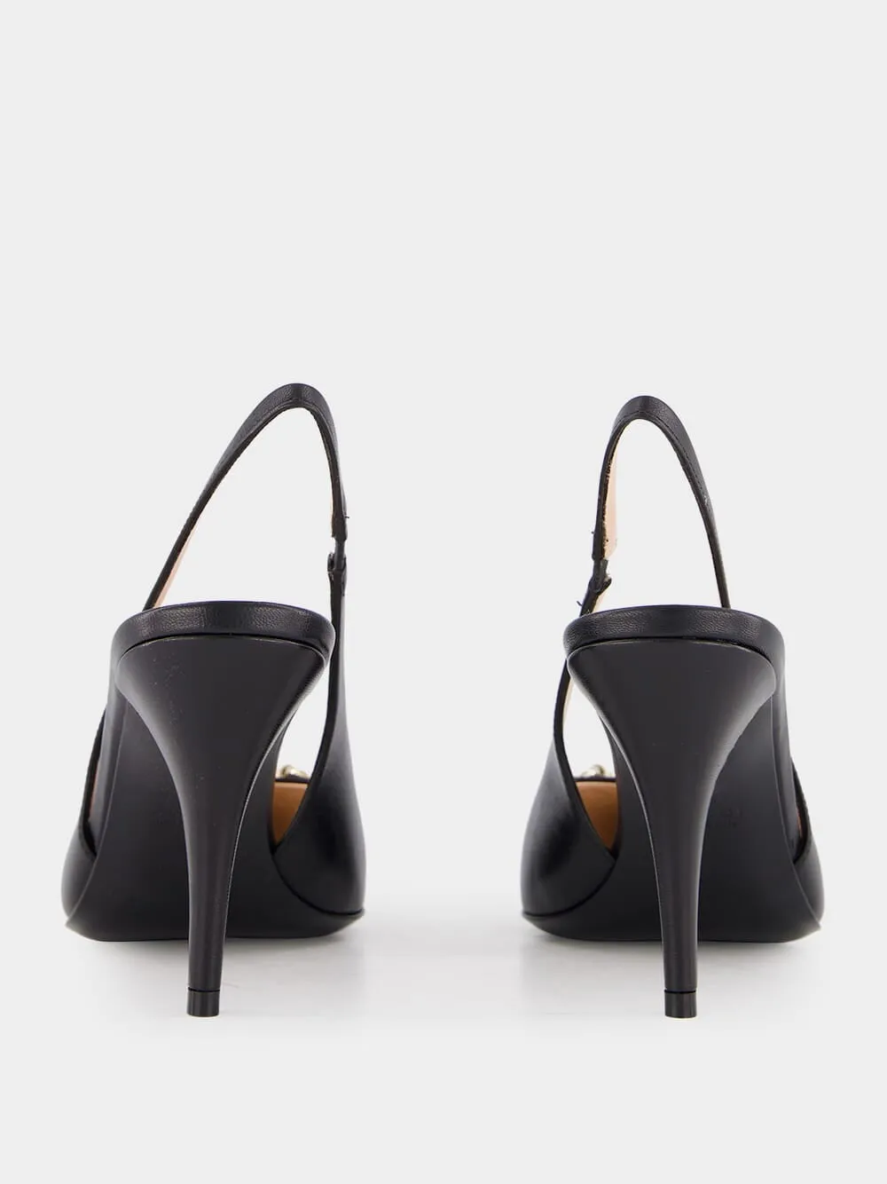 Black Leather Horsebit Pumps sold by Fashion Clinic product image thumbnail 5