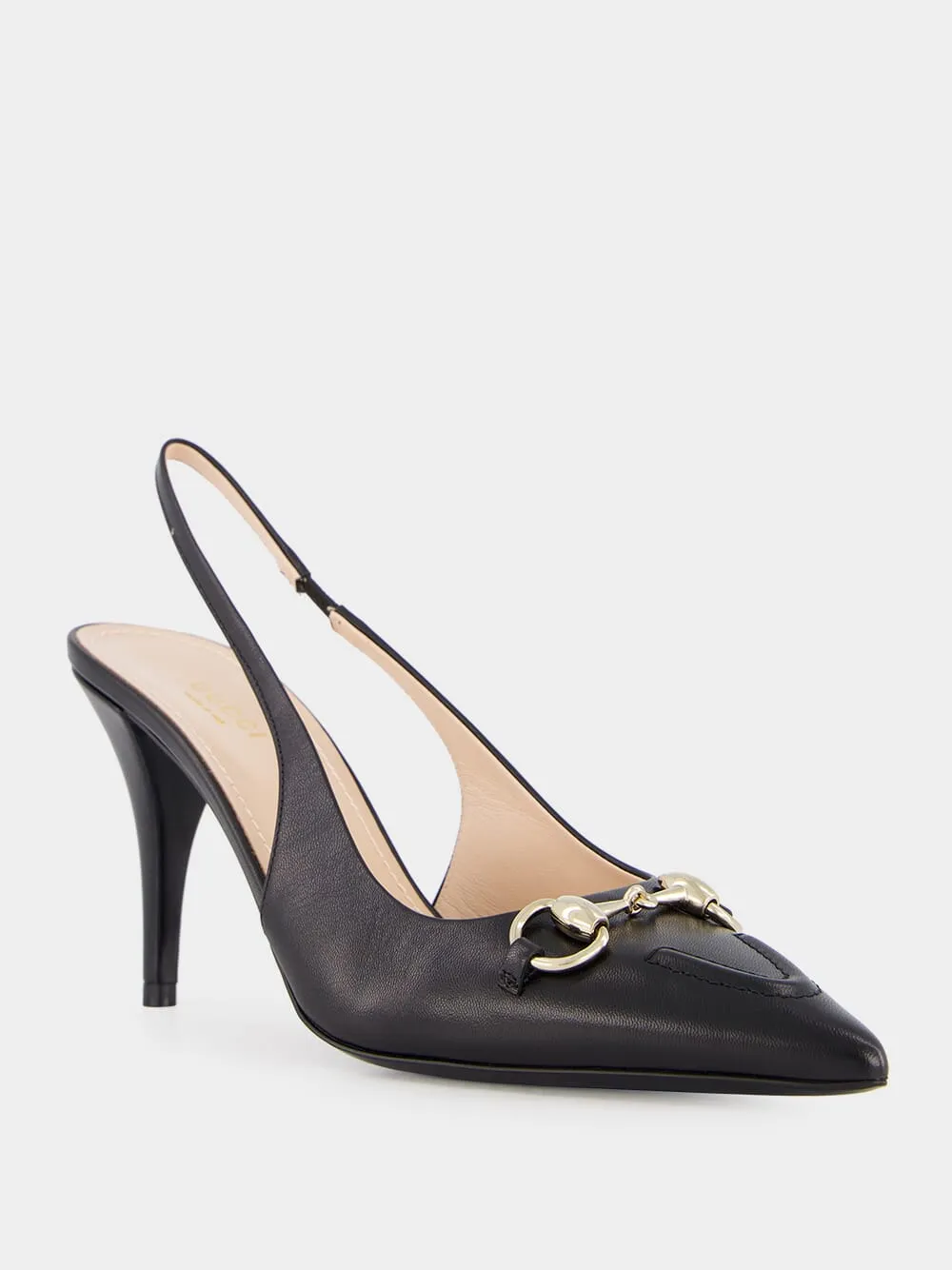 Black Leather Horsebit Pumps sold by Fashion Clinic product image thumbnail 2