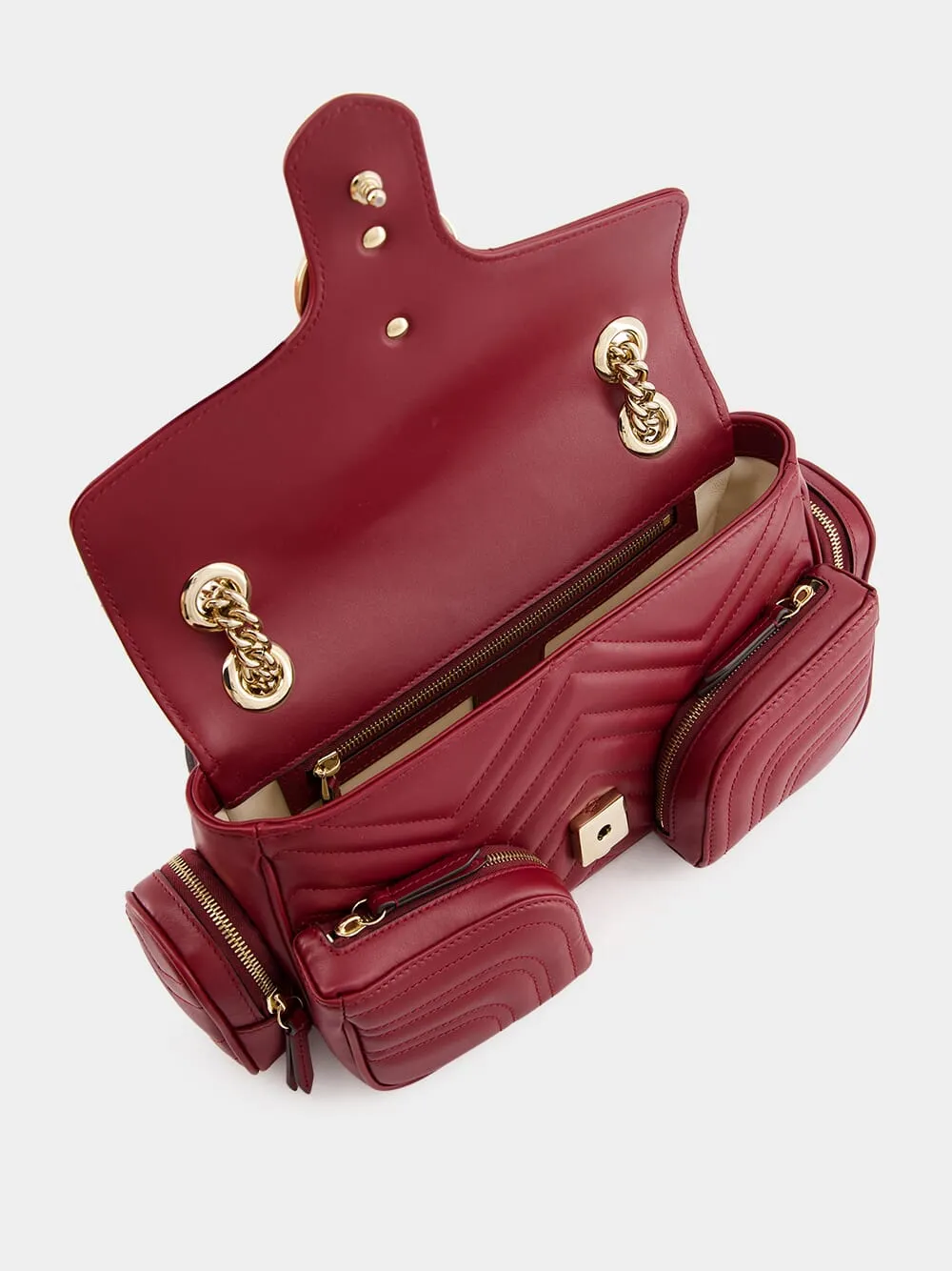 Rosso Ancora GG Marmont Small Multi-Pocket Bag sold by Fashion Clinic product image thumbnail 5