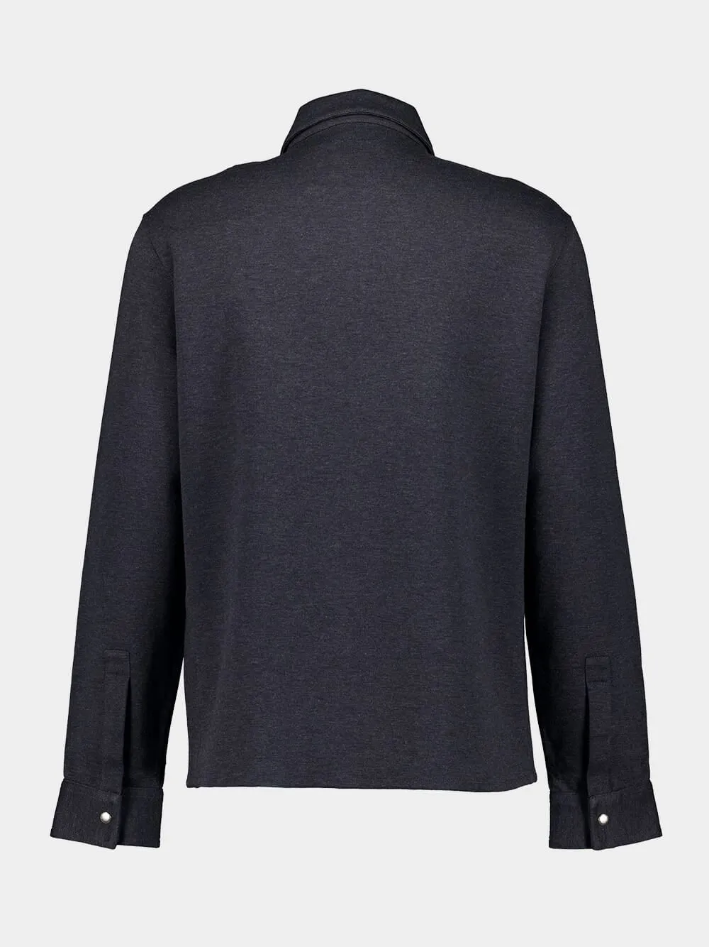 Dark Grey Zipped Jersey Shirt sold by Fashion Clinic product image thumbnail 2