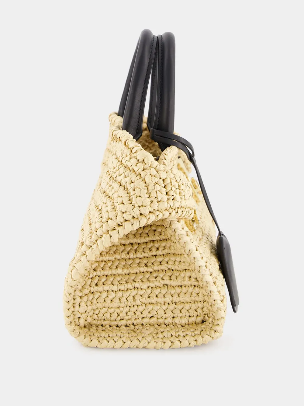 Raffia-Effect Hug Mini Bag sold by Fashion Clinic product image thumbnail 5
