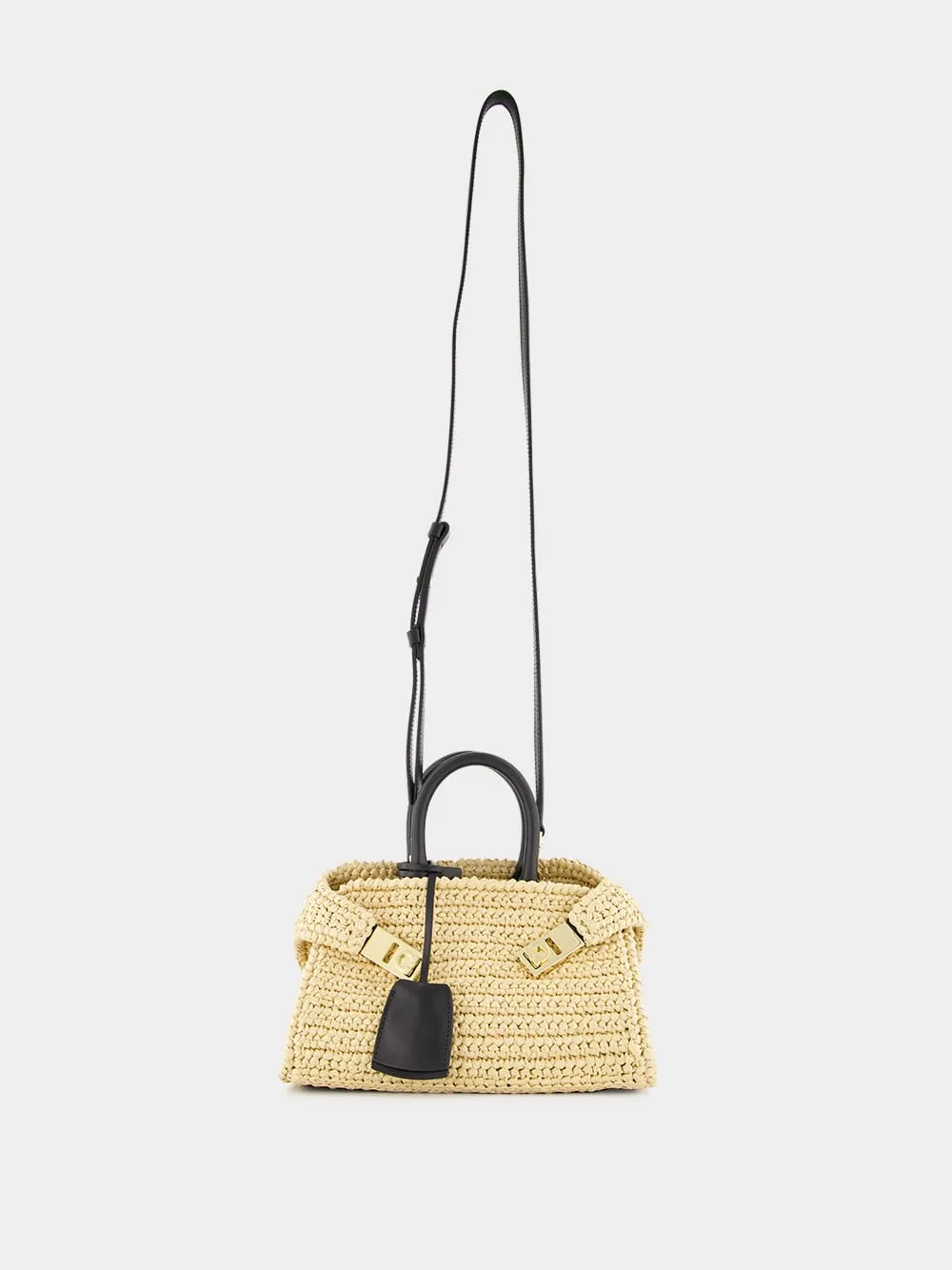 Raffia-Effect Hug Mini Bag sold by Fashion Clinic product image thumbnail 3