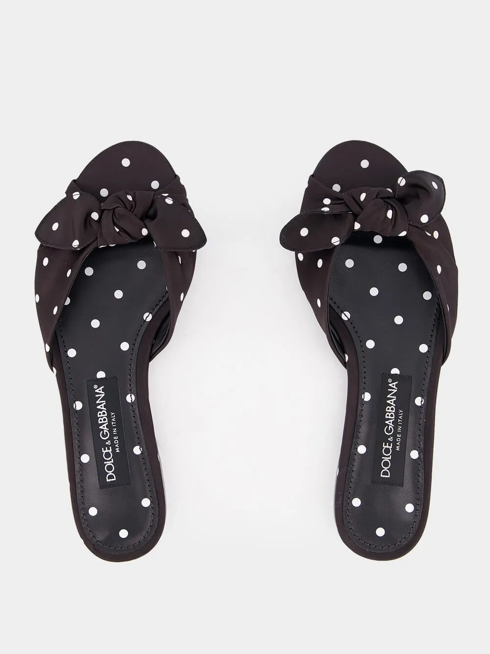 Polka-Dot Printed Satin Sliders sold by Fashion Clinic product image thumbnail 3