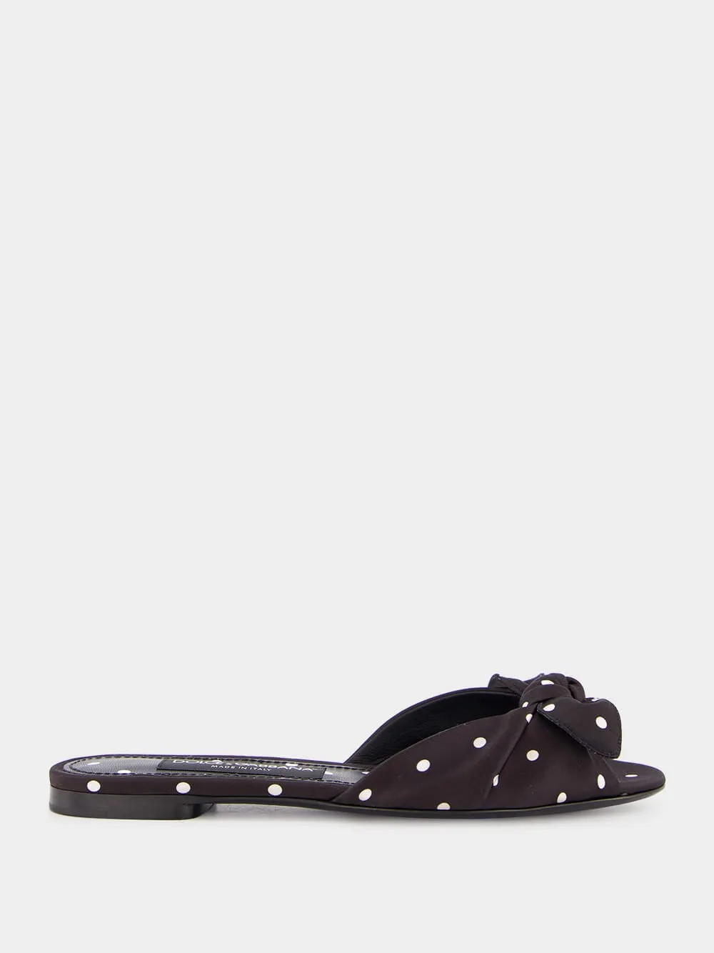 Polka-Dot Printed Satin Sliders sold by Fashion Clinic