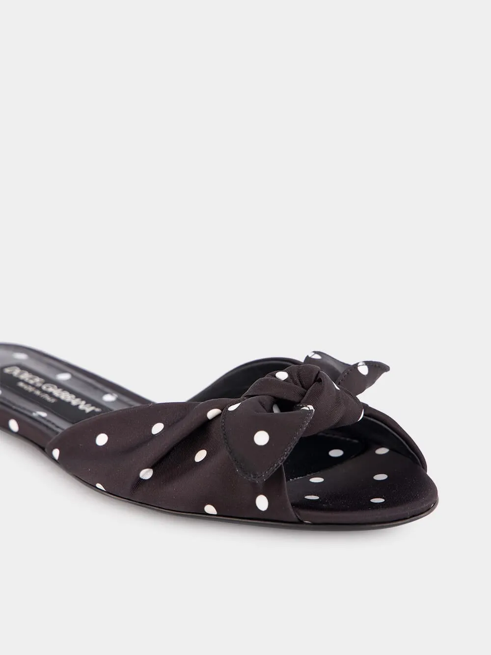 Polka-Dot Printed Satin Sliders sold by Fashion Clinic product image thumbnail 5