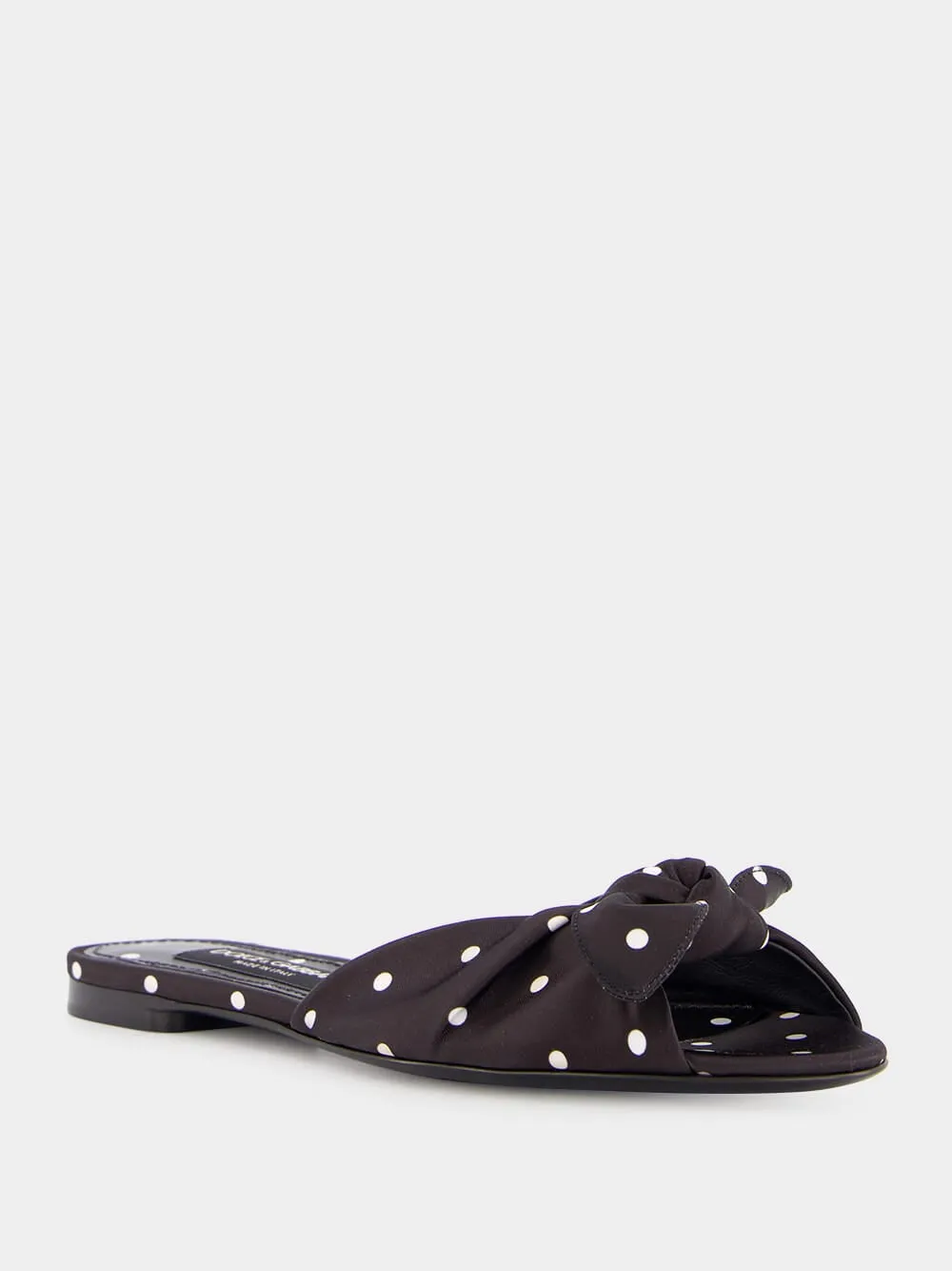 Polka-Dot Printed Satin Sliders sold by Fashion Clinic product image thumbnail 2