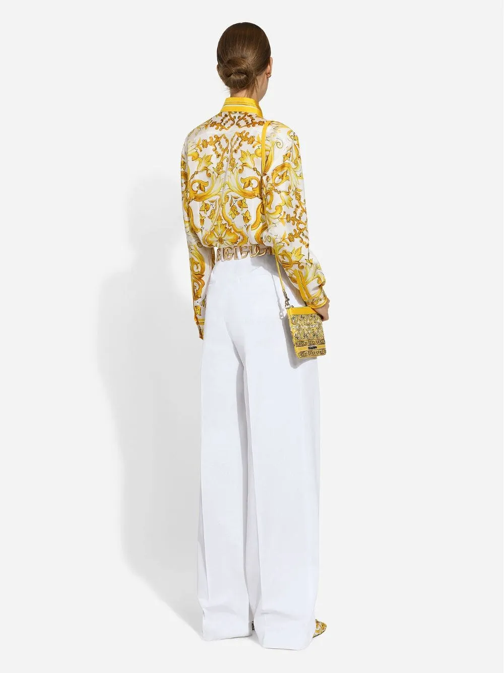 Majolica Print Silk Twill Shirt sold by Fashion Clinic product image thumbnail 4