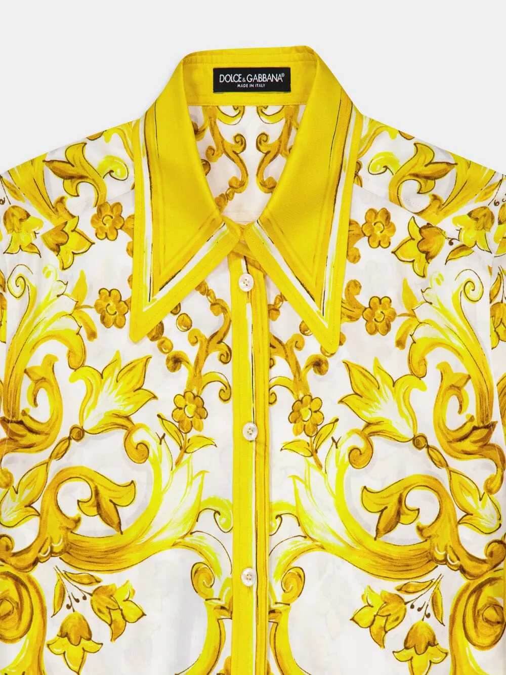 Majolica Print Silk Twill Shirt sold by Fashion Clinic product image thumbnail 5