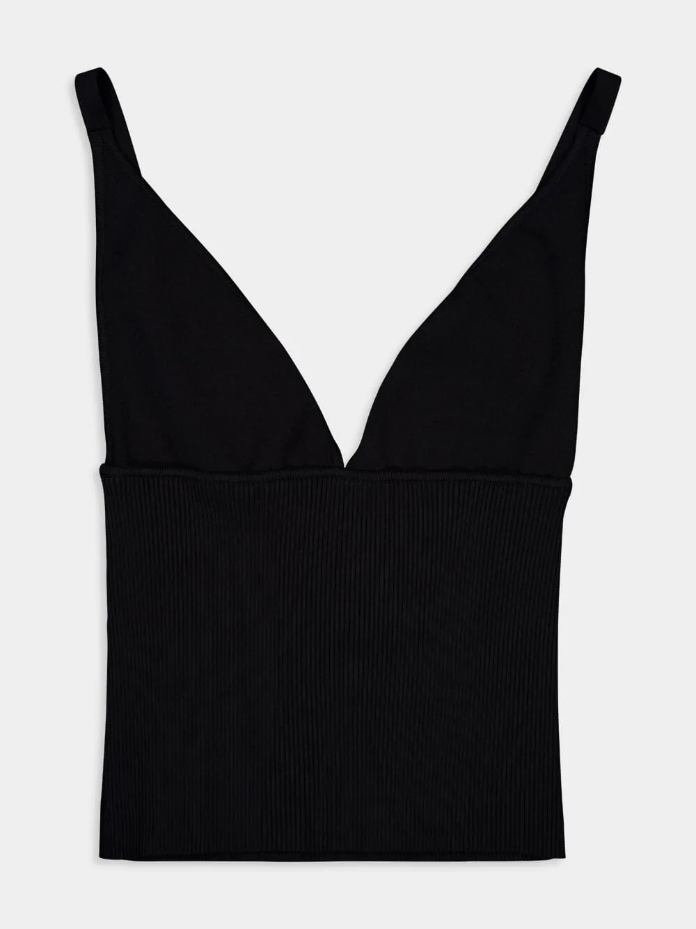 Black Viscose-Knit Vest Top sold by Fashion Clinic product image thumbnail 5