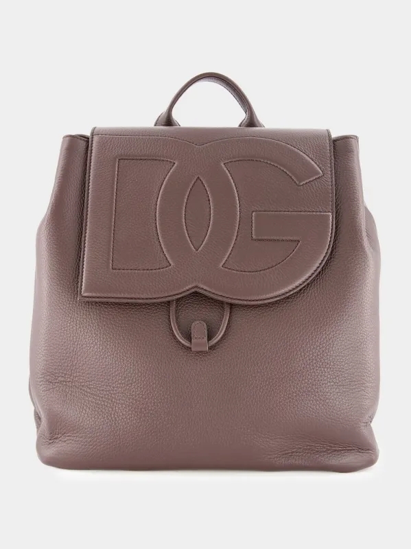 Brown Deerskin Logo Backpack sold by Fashion Clinic