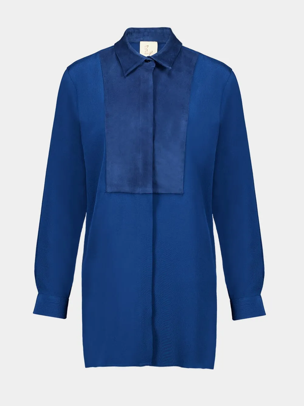 Cosmos Poseidon with Suede Bib Shirt sold by Fashion Clinic product image thumbnail 2