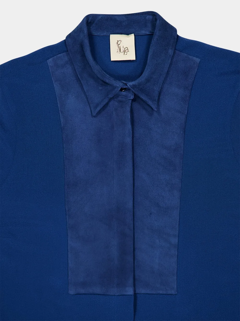 Cosmos Poseidon with Suede Bib Shirt sold by Fashion Clinic product image thumbnail 5