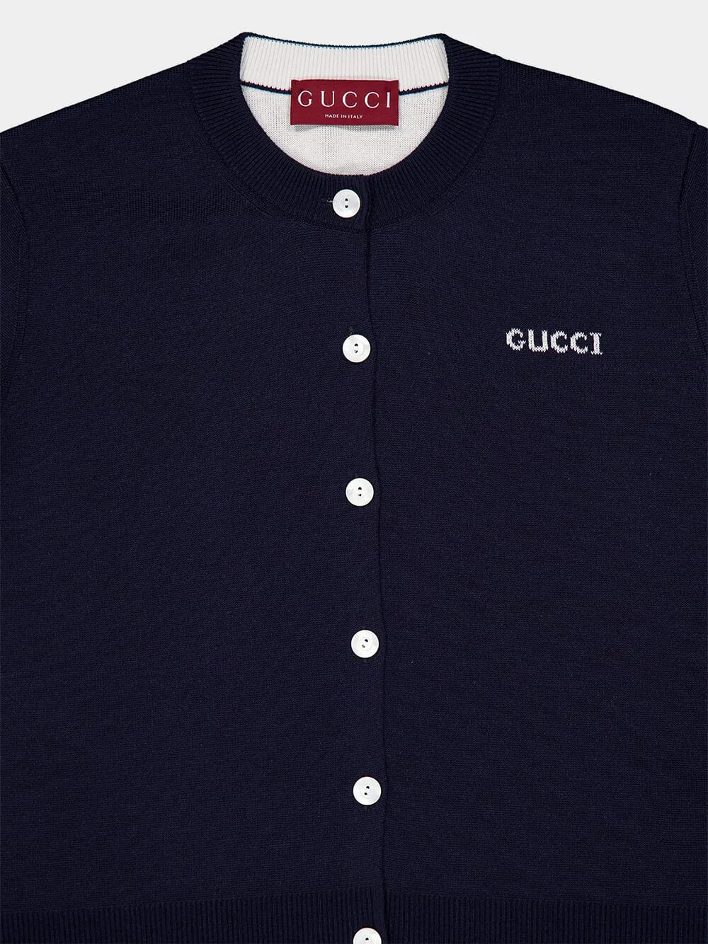 Blue Wool Jacquard Cardigan sold by Fashion Clinic product image thumbnail 3