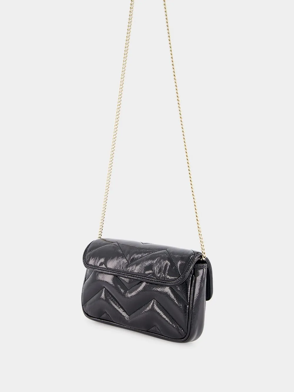 Black GG Marmont Mini Bag sold by Fashion Clinic product image thumbnail 5