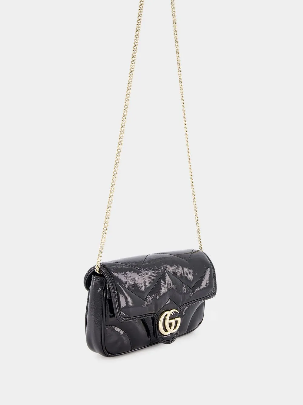 Black GG Marmont Mini Bag sold by Fashion Clinic product image thumbnail 3
