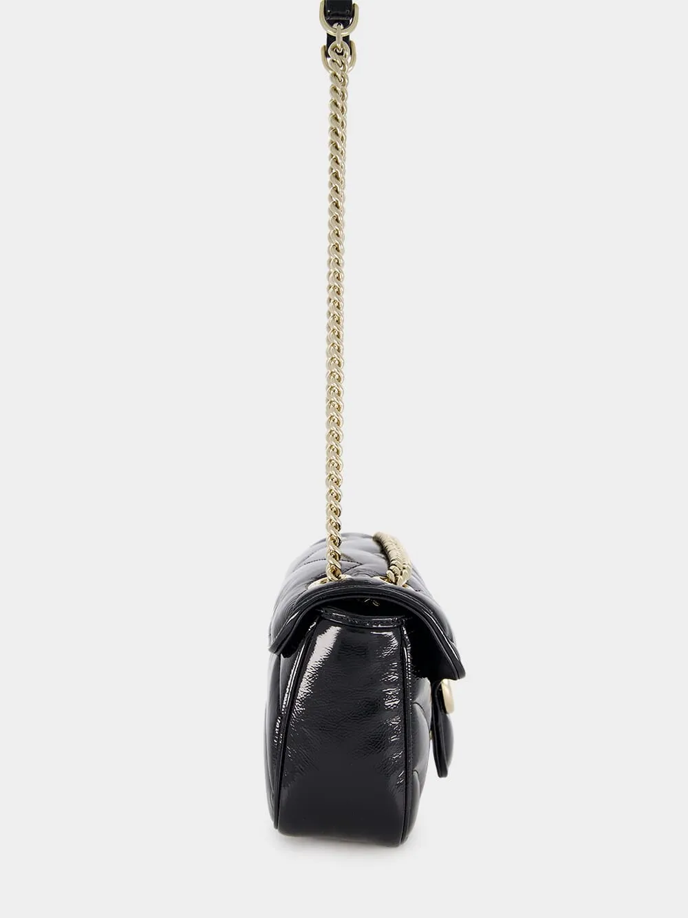 Black GG Marmont Small Shoulder Bag sold by Fashion Clinic product image thumbnail 4