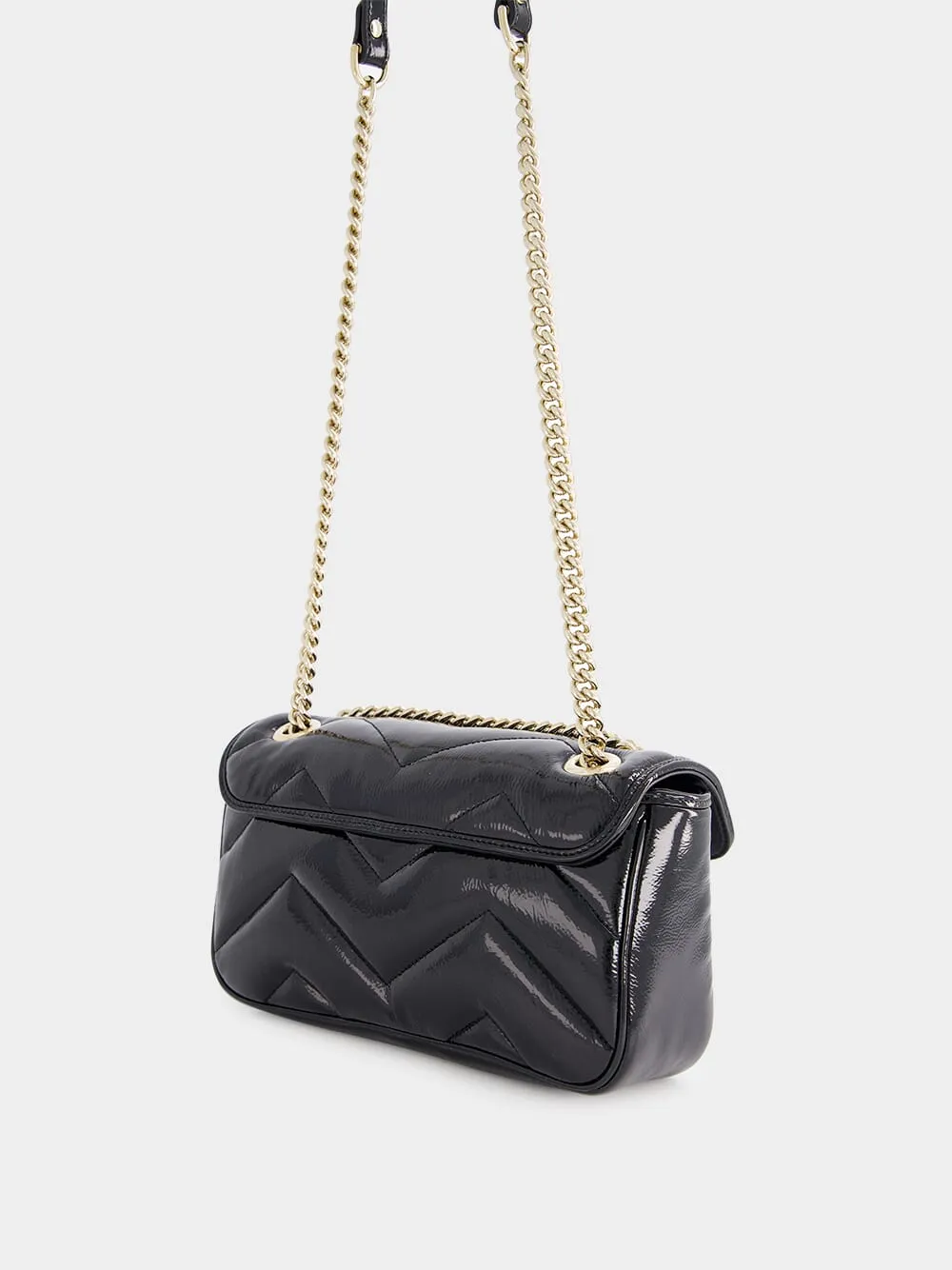 Black GG Marmont Small Shoulder Bag sold by Fashion Clinic product image thumbnail 5