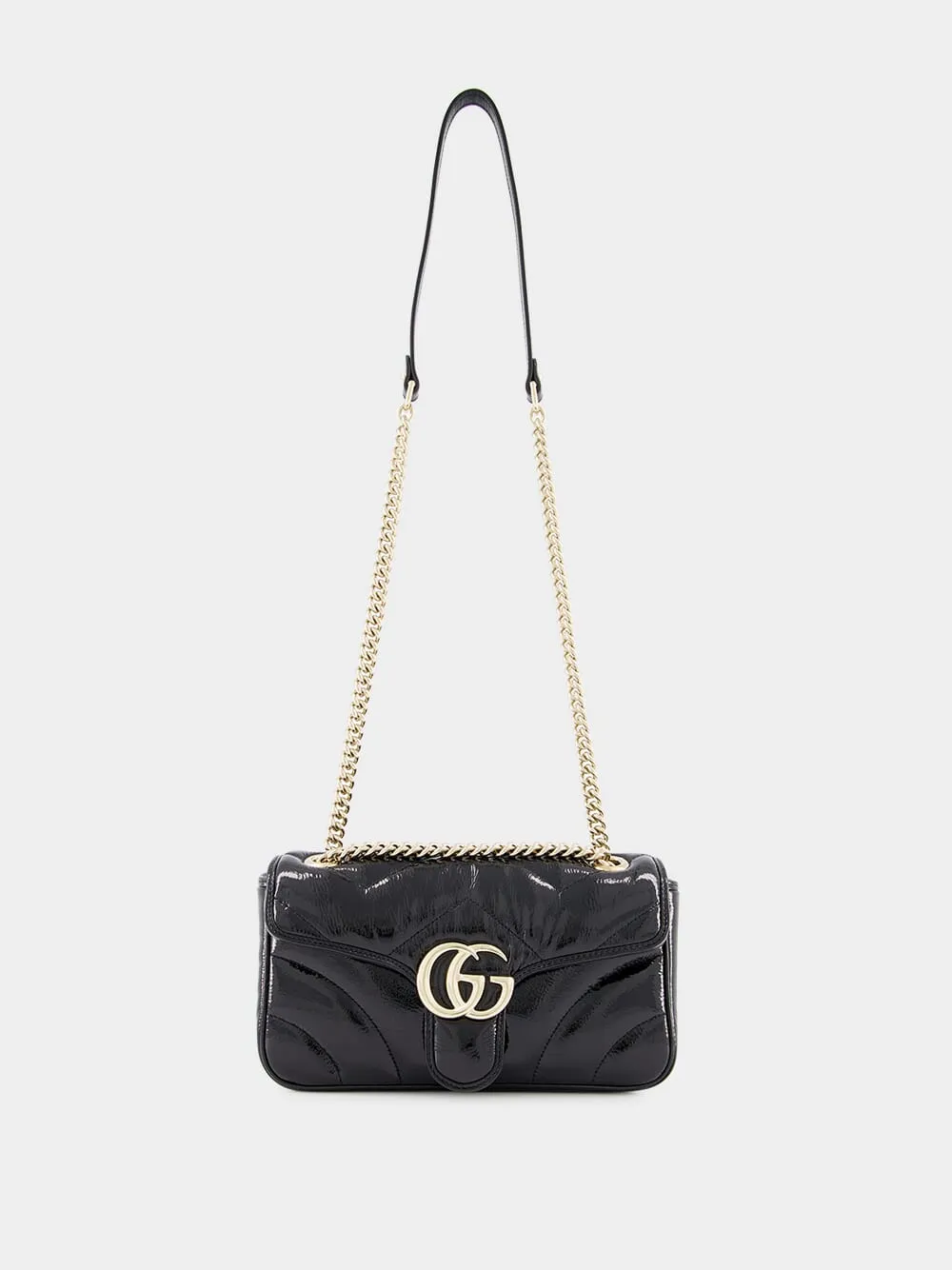 Black GG Marmont Small Shoulder Bag sold by Fashion Clinic product image thumbnail 2