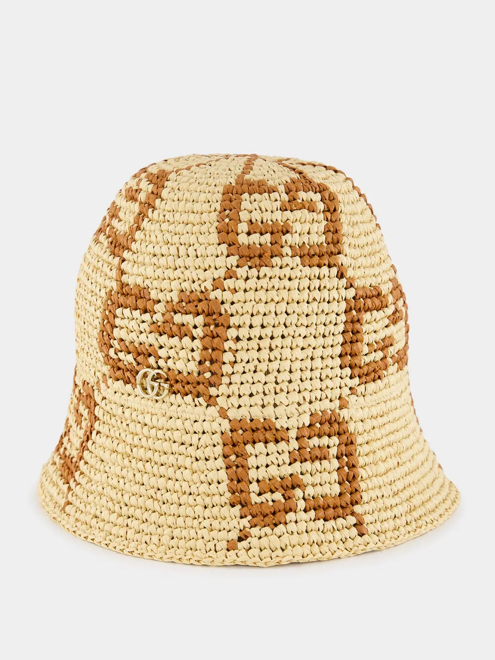 GG Raffia Bucket Hat sold by Fashion Clinic