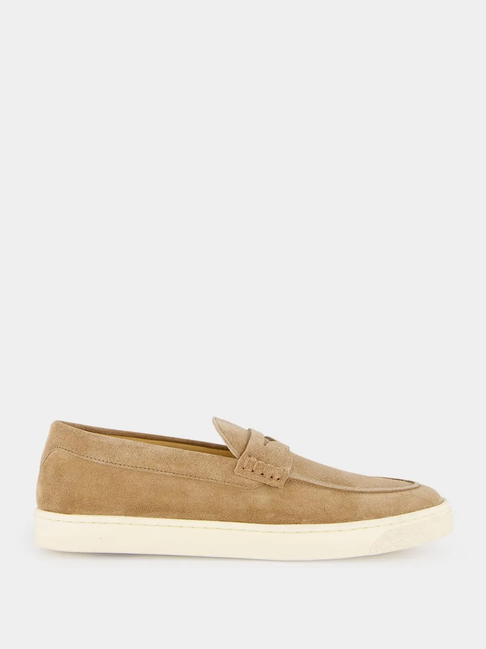 Noisette Suede Loafer Sneakers sold by Fashion Clinic