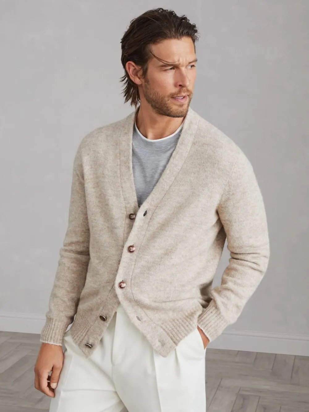 Alpaca, Cotton and Wool Cardigan sold by Fashion Clinic