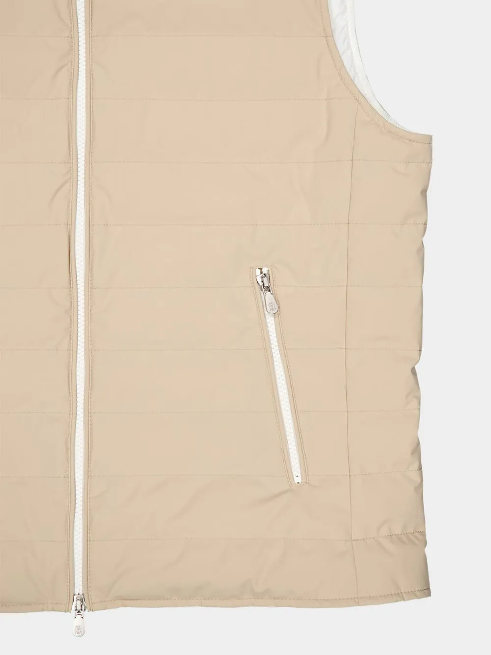 Beige Lightweight Down Vest sold by Fashion Clinic product image thumbnail 4