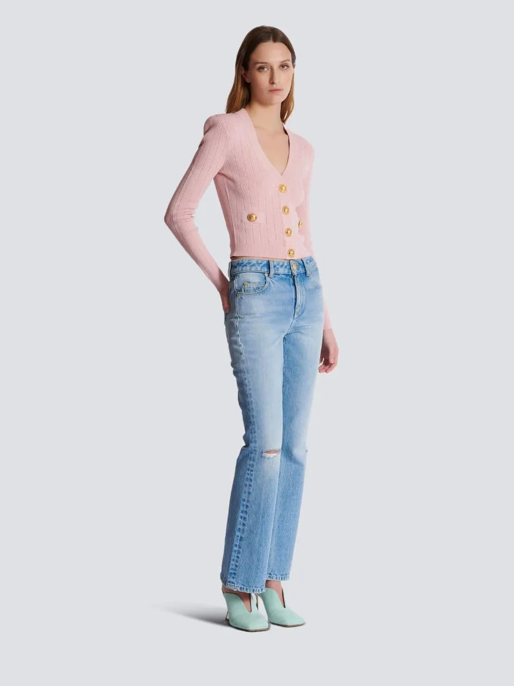Flared Denim Jeans sold by Fashion Clinic