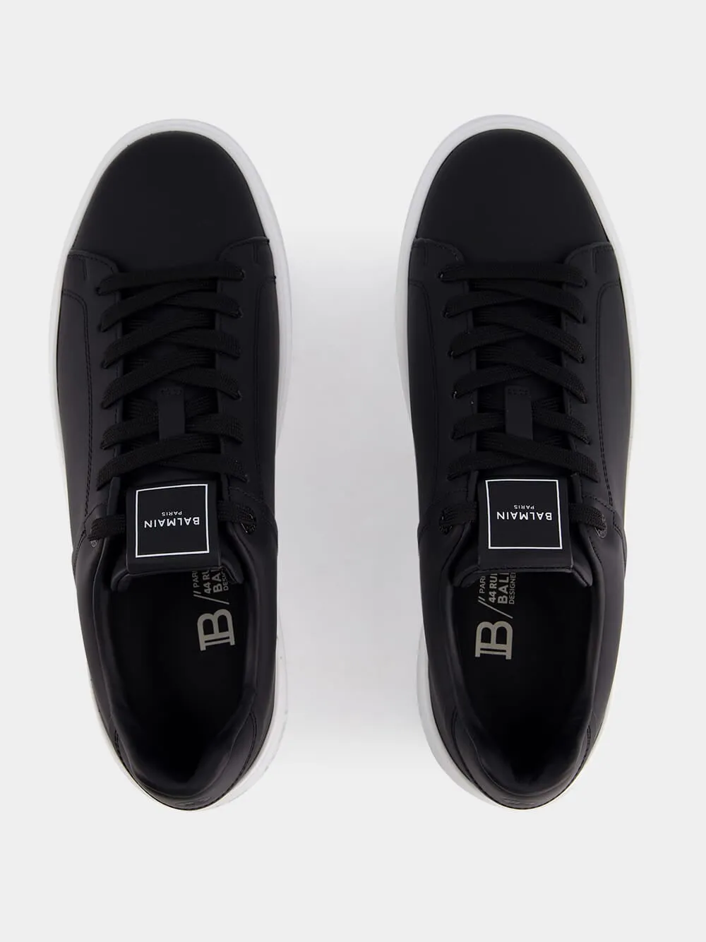 Black and White B-Court Leather Sneakers sold by Fashion Clinic product image thumbnail 4