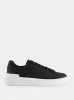 Black and White B-Court Leather Sneakers sold by Fashion Clinic