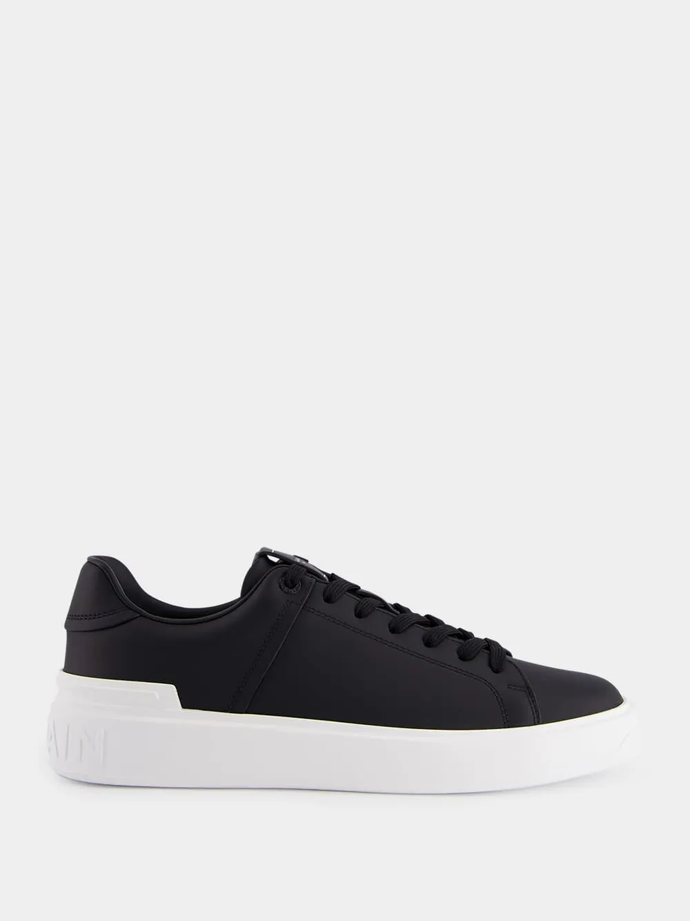 Black and White B-Court Leather Sneakers sold by Fashion Clinic