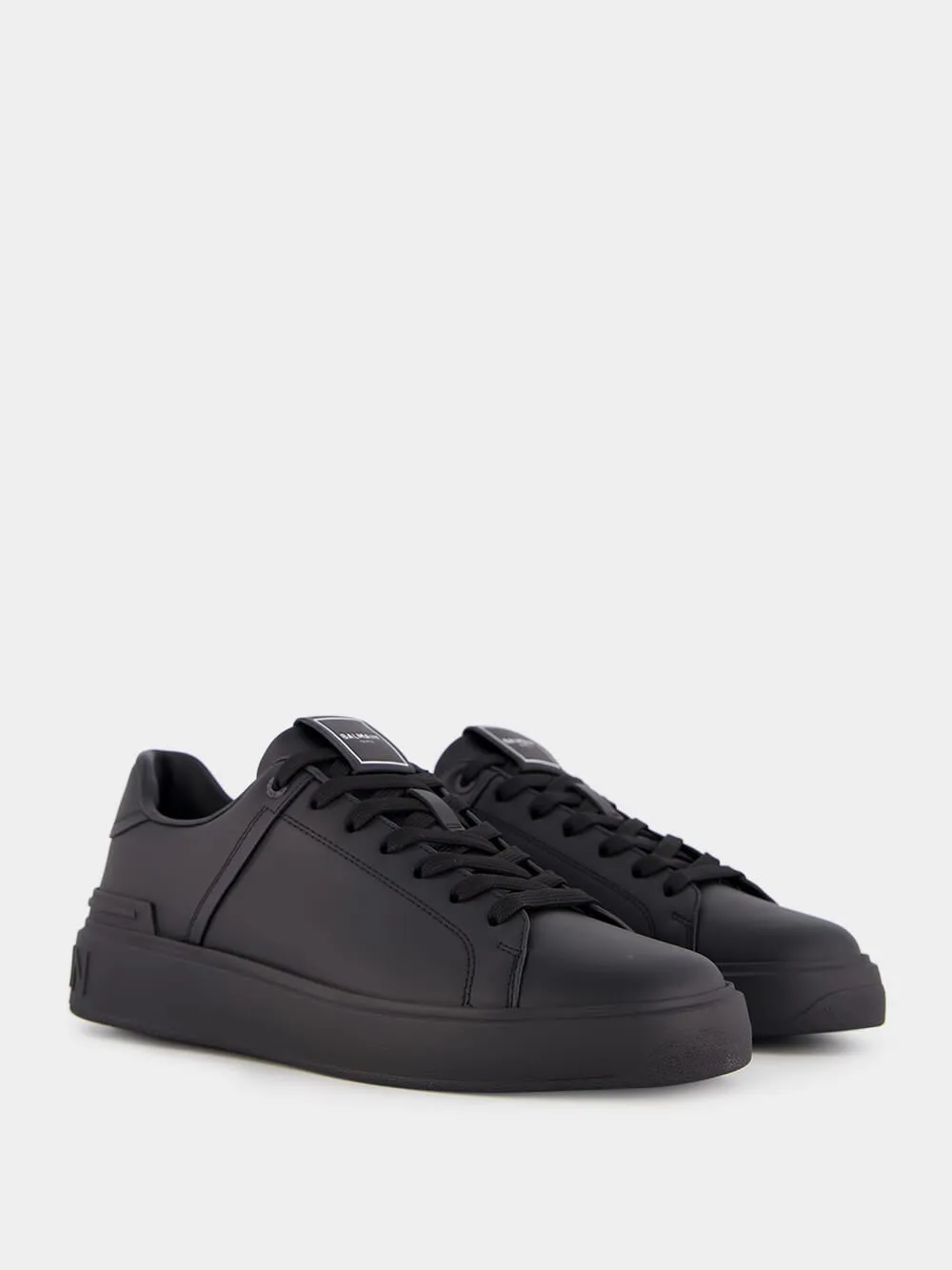 Black B-Court Leather Sneakers sold by Fashion Clinic product image thumbnail 3