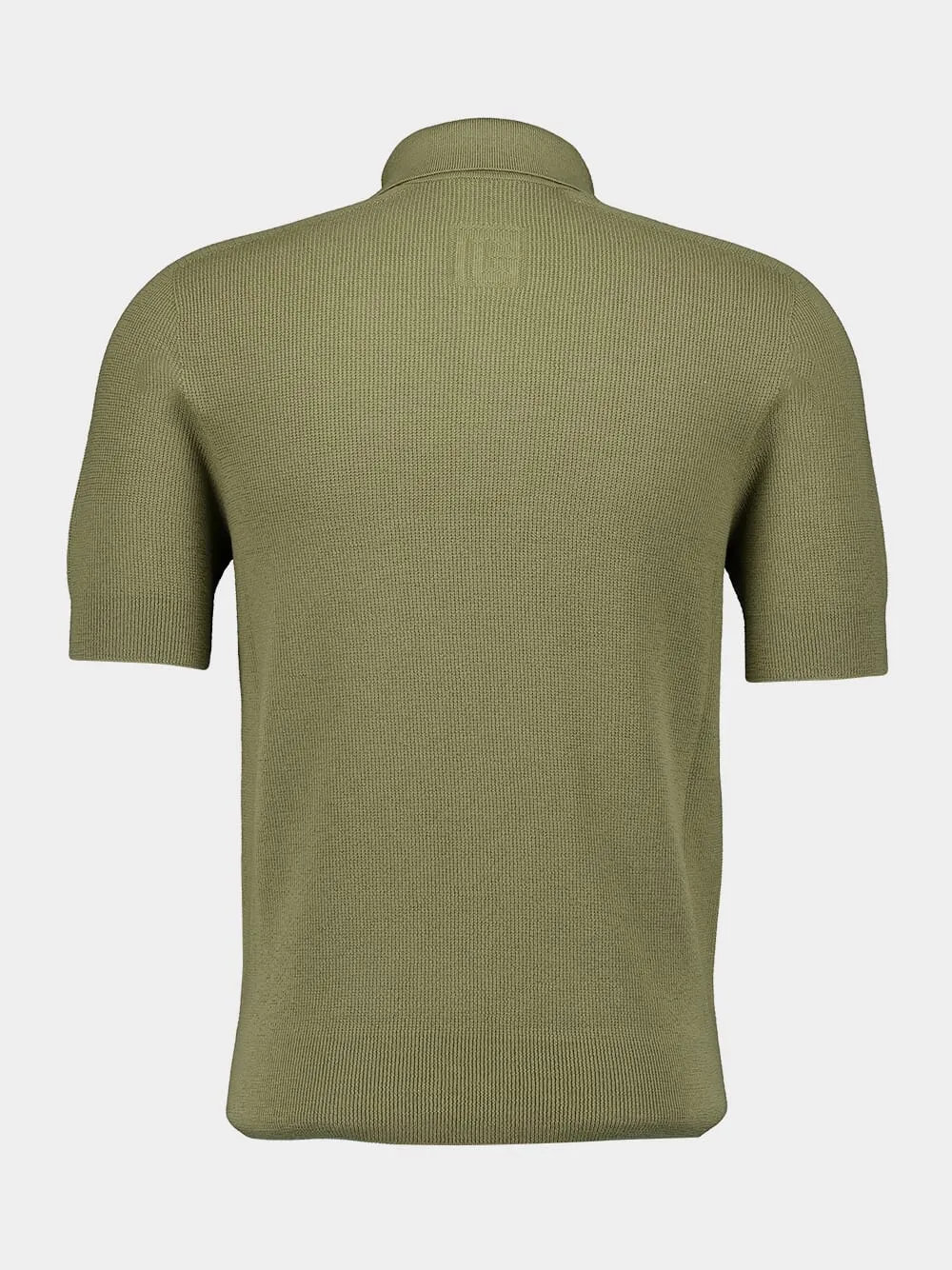 Merino Wool Khaki Polo Shirt sold by Fashion Clinic product image thumbnail 2
