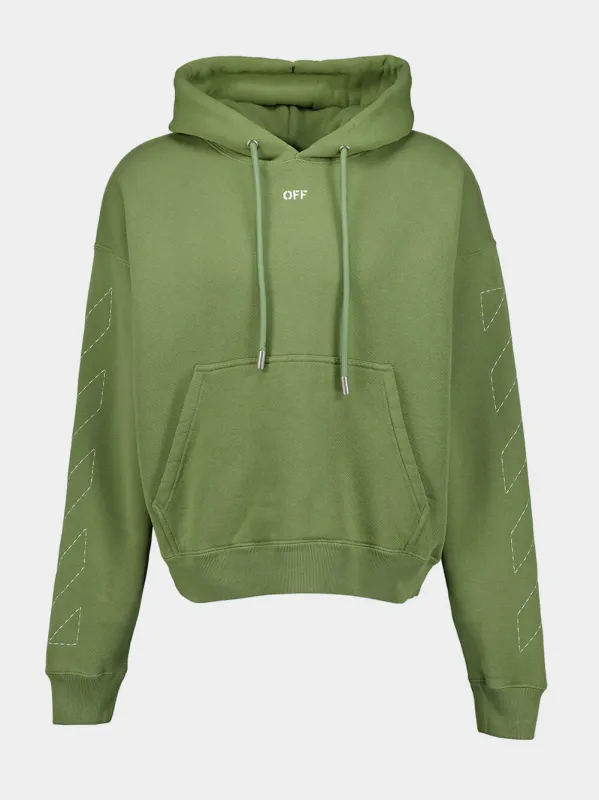 Logo-Embroidered Cotton-Blend Hoodie sold by Fashion Clinic