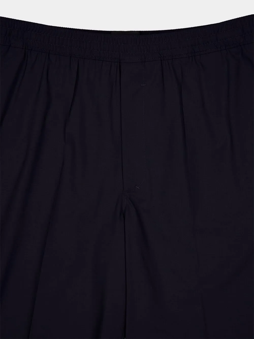 Night Blue Wool Poplin Bermuda Shorts sold by Fashion Clinic product image thumbnail 4