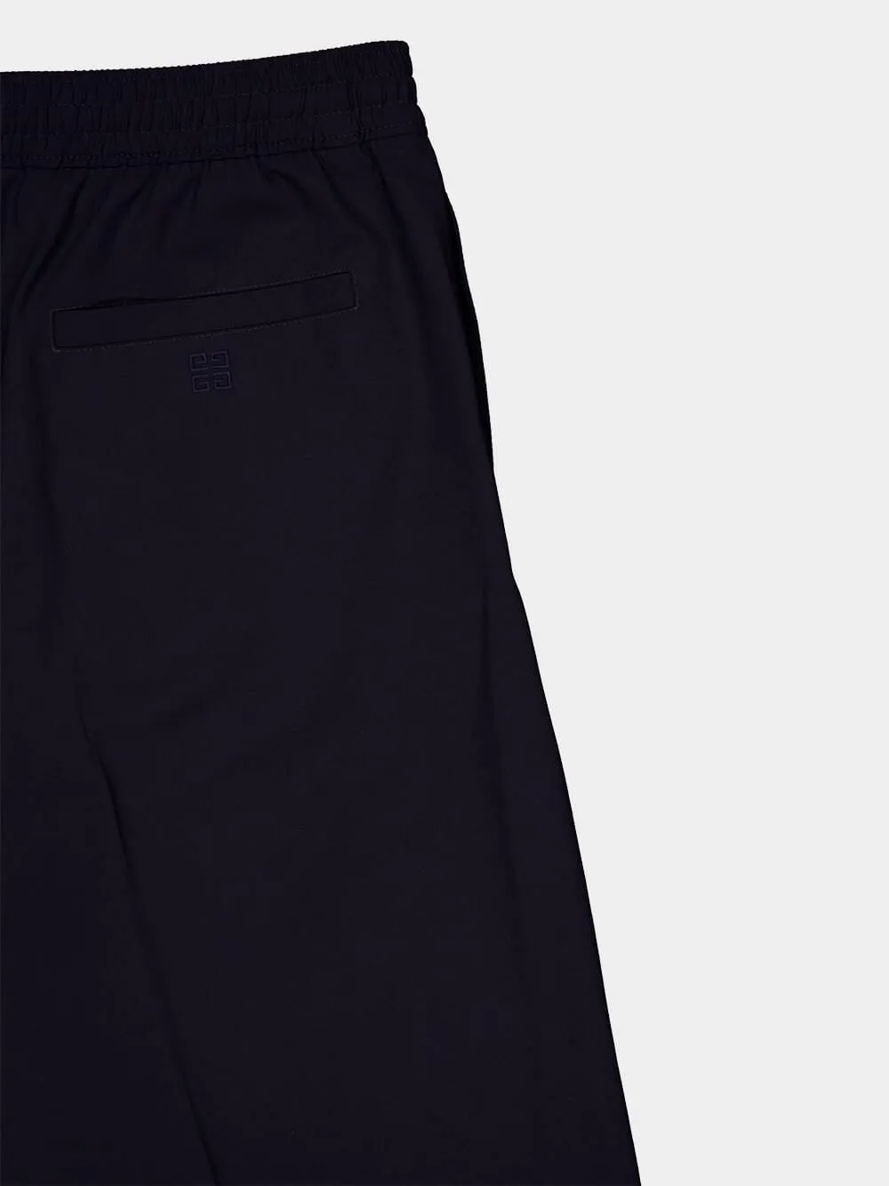 Night Blue Wool Poplin Bermuda Shorts sold by Fashion Clinic product image thumbnail 5