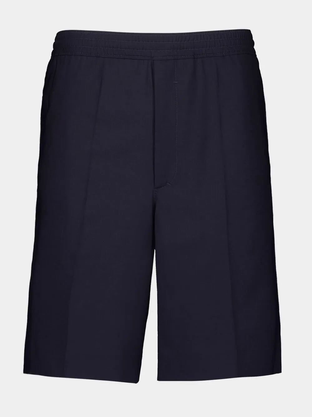 Night Blue Wool Poplin Bermuda Shorts sold by Fashion Clinic