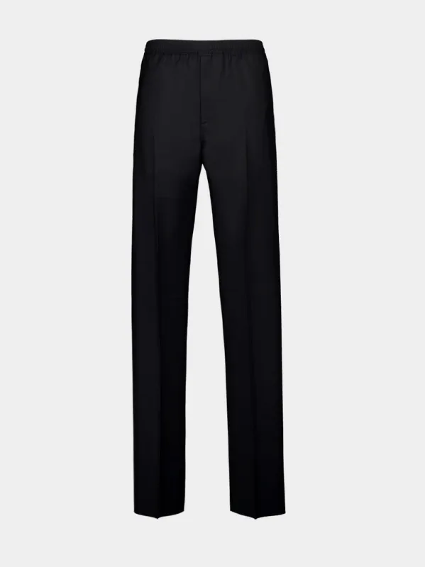 Black Wool and Mohair Joggers sold by Fashion Clinic