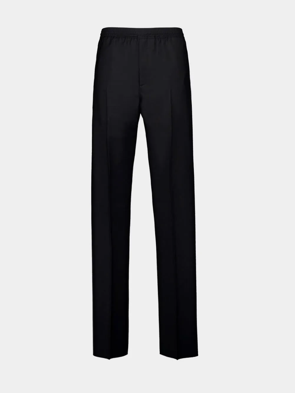 Black Wool and Mohair Joggers sold by Fashion Clinic