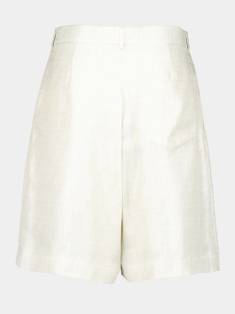 White FF Silk Shorts sold by Fashion Clinic product image thumbnail 3