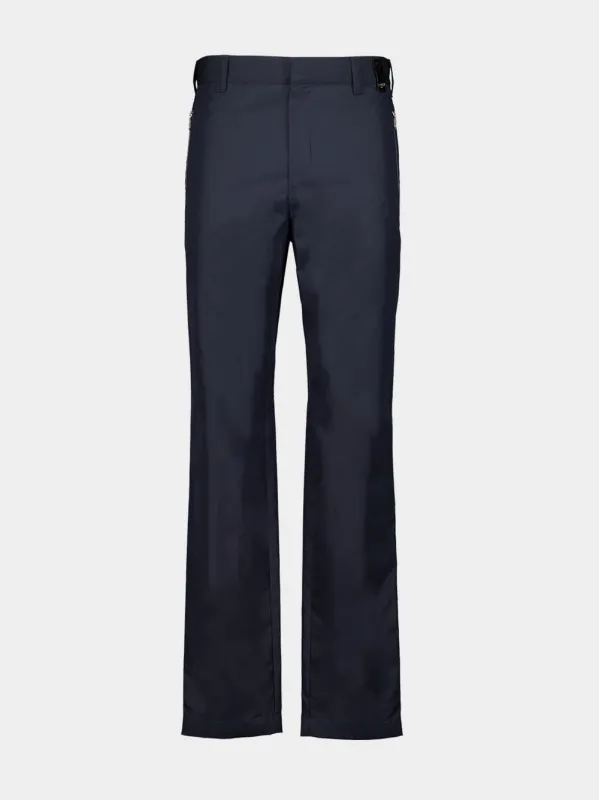Blue Technical Cotton Trousers sold by Fashion Clinic