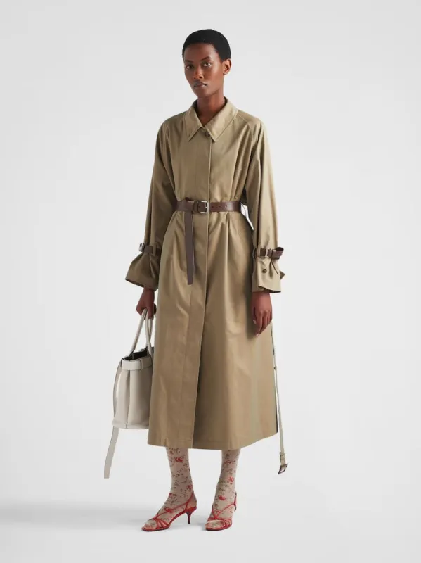 Cotton Twill Trench Coat made by Prada