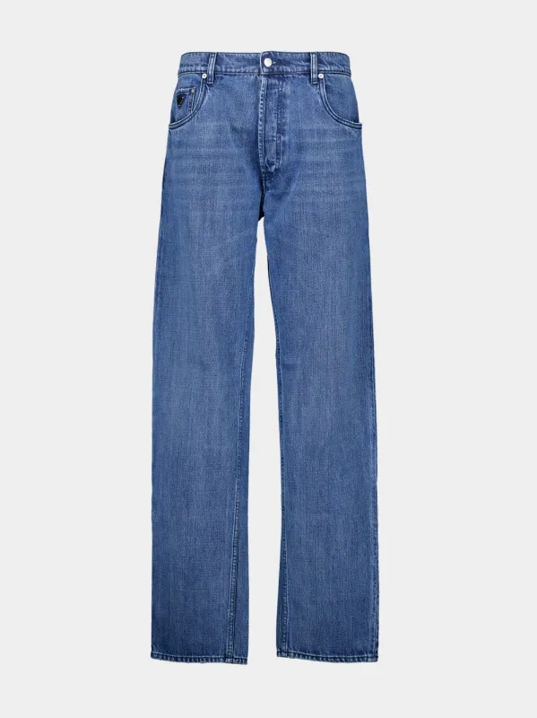 Low-Rise Washed Denim Jeans sold by Fashion Clinic