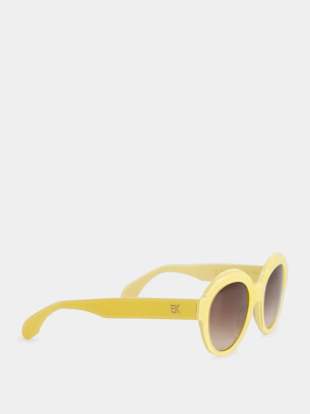 Yellow Round Acetate Sunglasses sold by Fashion Clinic product image thumbnail 2