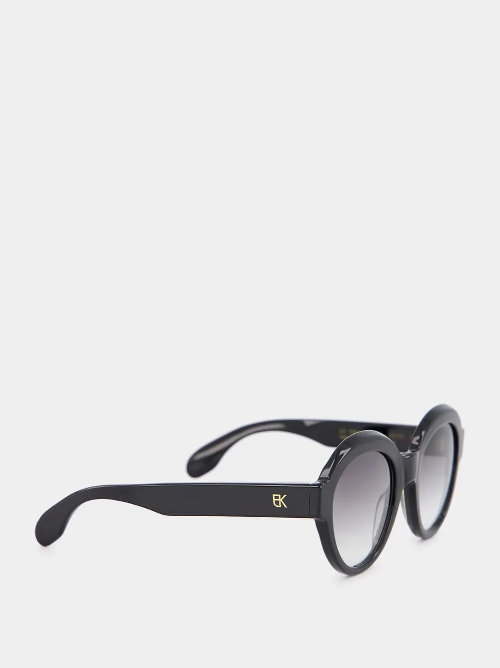 Black Round Acetate Sunglasses sold by Fashion Clinic product image thumbnail 2