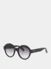 Black Round Acetate Sunglasses sold by Fashion Clinic