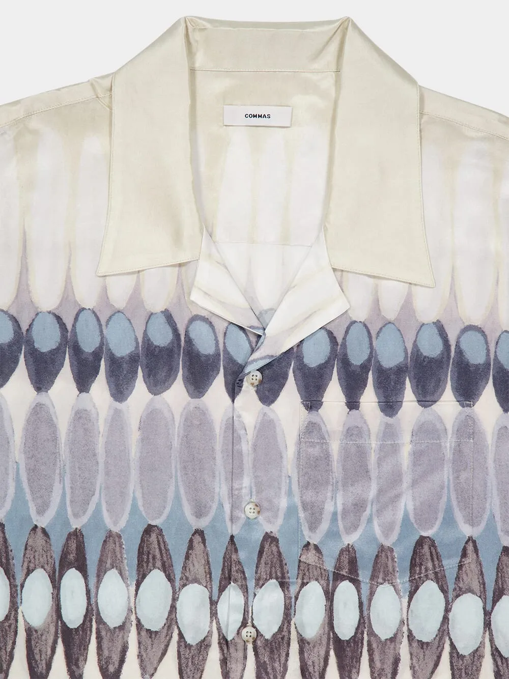 White Eclipse Silk Camp Collar Shirt sold by Fashion Clinic product image thumbnail 5